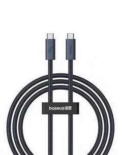 Кабель USB Type-C(M)-USB Type-C(M), экранированный, быстрая зарядка, 5А, Power Delivery 240 Вт, 1 м, черный, Baseus Flash (P10311803111-00)