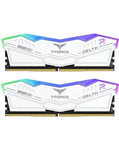 Комплект памяти DDR5 DIMM 64Gb (2x32Gb), 6000MHz, CL38, 1.25V, T-Force Delta RGB White (FF4D564G6000HC38GDC01) Retail Team group