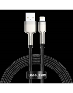 Кабель USB(Am)-Lightning 8-pin(M), 2.4А, 2 м, черный, Baseus Cafule (CALJK-B01)