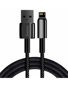 Кабель USB(Am)-Lightning 8-pin(M), быстрая зарядка, 2.4А, 2 м, черный, Baseus Tungsten Gold CALWJ-A01 (CALWJ-A01)