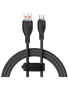 Кабель USB-USB Type-C, быстрая зарядка, 6А, 100 Вт, 2 м, черный, Baseus Pudding (P10355703111-01)