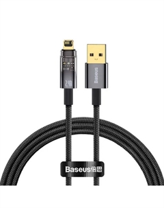 Кабель USB(Am)-Lightning 8-pin(M), быстрая зарядка, 2.4А, 1 м, черный, Baseus Explorer (CATS000401)
