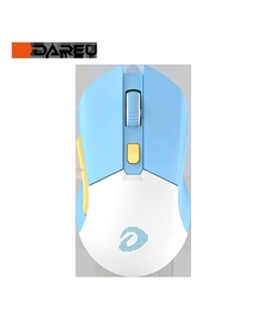 Мышь беспроводная/проводная EM901X, 6000dpi, оптическая светодиодная, USB, синий/белый (EM901X Blue-White) Dareu