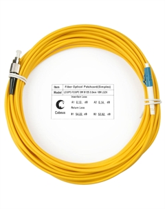 Патч-корд оптический FOP(s)-9-LC-FC-10m, LC/UPC-FC/UPC, одномодовый, 9/125, OS2, одинарный, 10 м, LSZH, желтый (FOP(s)-9-LC-FC-10m) Cabeus