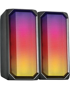 Акустика 2.0 QUMO Charisma, 15 Вт, Bluetooth, подсветка, черный (ВТ 0054) Qumo