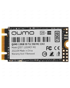 Твердотельный накопитель (SSD) 120Gb Novation, 2242, M.2 (Q3DT-120GMCY-M2) Bulk (OEM) Qumo