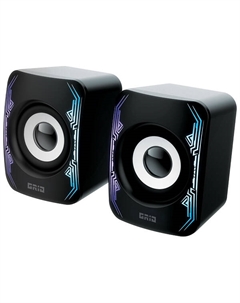 Акустика 2.0 QUMO GRID AS009, 10 Вт, подсветка, черный (32871) Qumo