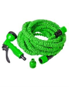 Шланг поливочный 1/2-3/4 30 м двухслойный растягивающийся с коннектором и распылителем (ДС.070849) Masterprof