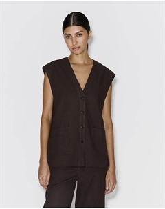 Жилет изо льна шоколадного цвета 2mood