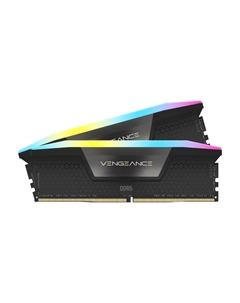 Оперативная память Corsair Vengeance RGB, 32 ГБ DDR5 (2x16 ГБ), 6000 МГц, CMH32GX5M2B6000C28, черный