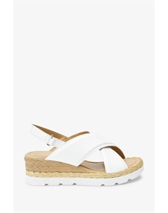 Спортивные туфли на танкетке с перекрестными ремешками Forever Comfort, белый Next