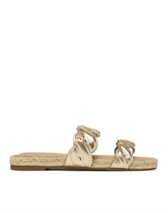 Эспадрильи Metallic Rope Espadrille Mule FW0FW08670, золотой Tommy hilfiger