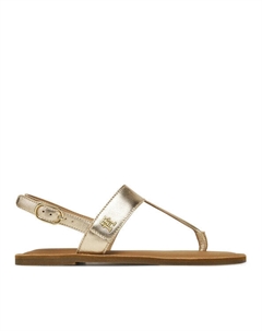 Сандалии Metallic Leather Thong Sandal FW0FW08798, золотой Tommy hilfiger