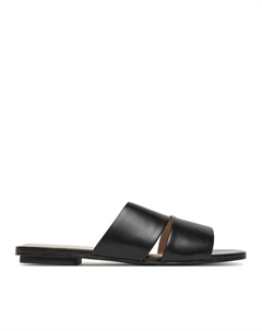 Мюли Flat Slide - Lth 2 Straps HW0HW02365, черный Calvin klein
