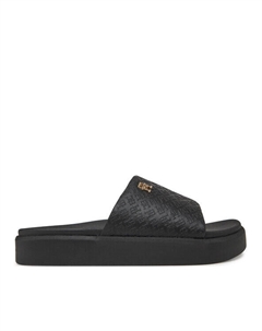 Мюли Platform Monogram Poolslide FW0FW08526, черный Tommy hilfiger