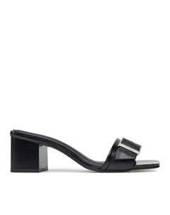Мюли Heel Mule 50 W/Buckle - Lth HW0HW02478, черный Calvin klein