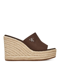 Мюли Wedge Rope Slide Mg YW0YW01699, коричневый Calvin klein