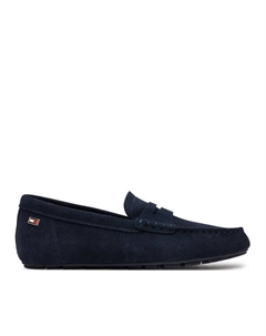 Мокасины Flag Soft Suede Driver Loafer FW0FW08558, синий Tommy hilfiger