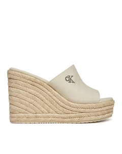 Эспадрильи Wedge Rope Slide Mg YW0YW01699, экрю Calvin klein jeans