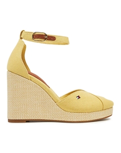 Полуботинки Flag High Wedge Espad Closed Toe FW0FW08494, желтый Tommy hilfiger