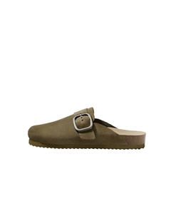 Мюли BUCKLED, хаки Oysho