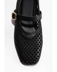 Перфорированные балетки в стиле Мэри Джейн, черный H&m