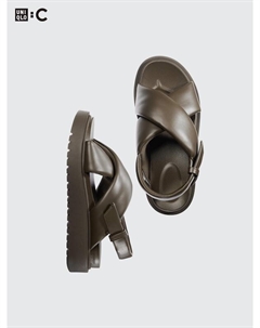 Сандалии с перекрестными ремешками, зеленый Uniqlo