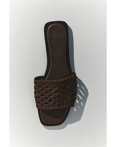 Сандалии с плетеными ремешками, коричневый H&m