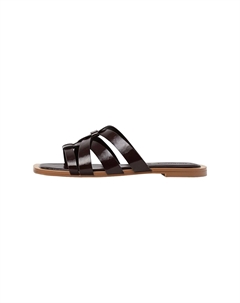 Мюли STRAPPY SLIDER, темно-красный Stradivarius