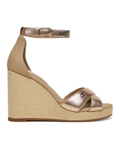 Сандалии Flag Metallic High Wedge Espad FW0FW08811, золотой Tommy hilfiger