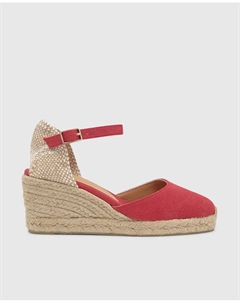 Женские эспадрильи Carol на танкетке из стираного органического хлопка с застежкой-браслетом, красный Castaner