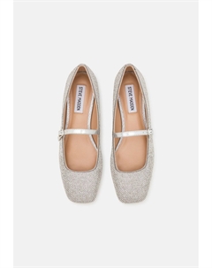 Балетки с ремешком на щиколотке EZRI, серебристый Steve madden