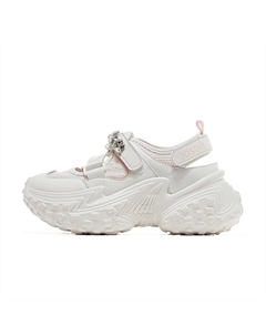 Кроссовки женские толстые низкие, бежевый/розовый Josiny