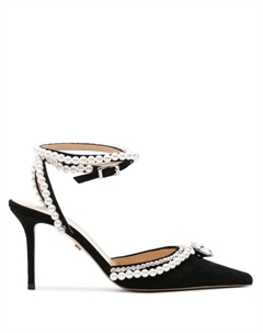 Туфли-лодочки 80 мм, украшенные кристаллами, черный Mach & mach