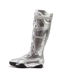 Сапоги женские Ottolinger X Mostro выше колена, серебристые Puma
