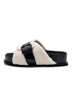 Шлепанцы женские черные/белые Pedro