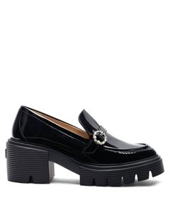 Кожаные мокасины 60 мм, черный Stuart weitzman