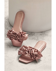 Ребристые шлепанцы Forever Comfort, белый Next