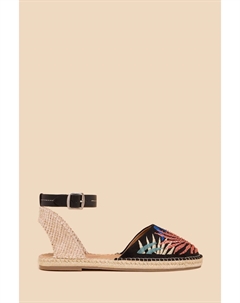 Эспадрильи с листьями жимолости, черный White stuff