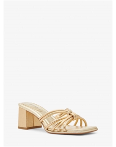 Мюли из металлизированной кожи Astra, золотой Michael kors