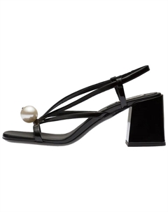 Сандалии женские с жемчужиной, черный Miu miu