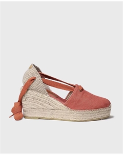 Женские эспадрильи на танкетке из ткани с лентами, оранжевый Toni pons