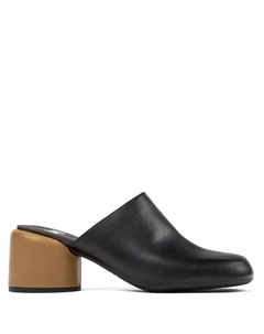 Мюли из кожи с цветными блоками Niki, черный Camper