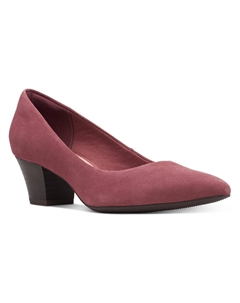 Женские полированные туфли Teresa Step с острым носком, цвет Dark Rose Suede Clarks