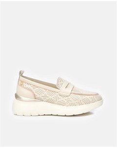 Женские кожаные мокасины на резиновой подошве, белый Carmela