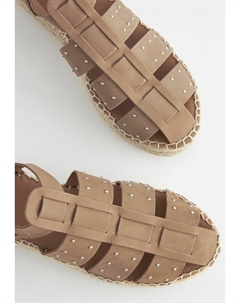 Туфли парусиновые на танкетке Forever Comfort Chunky Fisherman, темно-коричневые Next