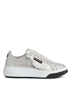 Кроссовки с эффектом металлик, серебристый Dsquared2
