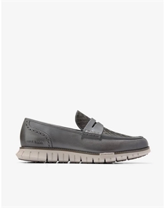 Мужские мокасины из кожи, серый Cole haan