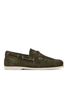 Полуботинки Th Boat Shoe Core Suede FM0FM05387, зеленый Tommy hilfiger