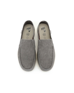 Мокасины без шнуровки из стираной парусины WP150, серый Walk in pitas